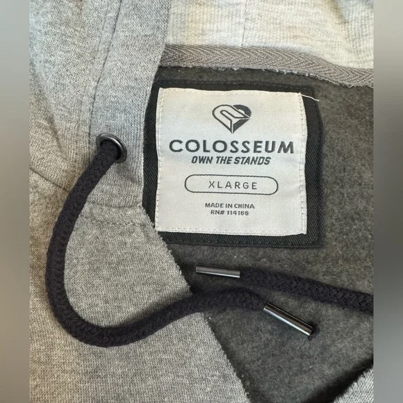 Colosseum Florida Gators grey hoodie, v-neck size XL, puffy stitched lettering - Picture 10 of 16